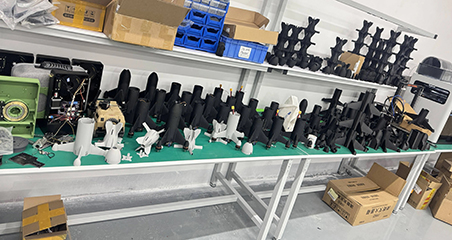 High speed AI drone production workshop