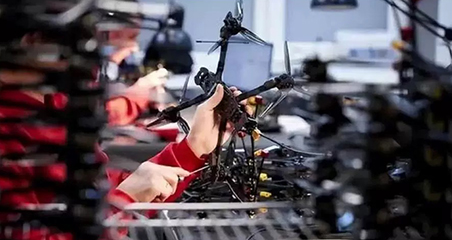 High speed AI drone production workshop